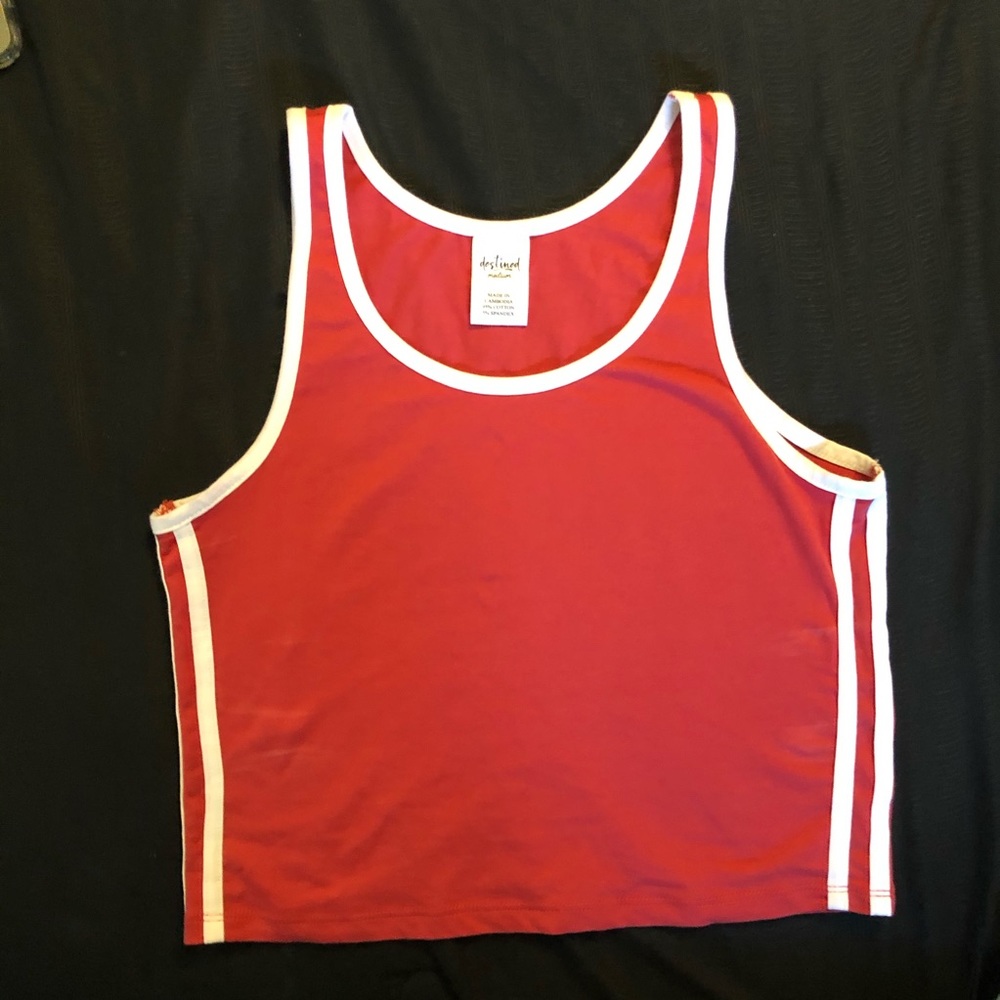 Red crop top